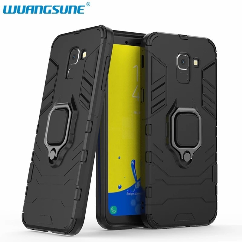SAMSUNG A8 2018 CASE RUGGED ARMOR ROBOT STANDING IRING CASE