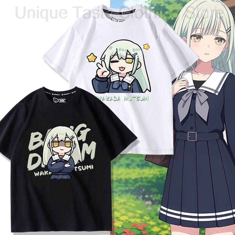 Kaos Baju BanG Dream Ave Mujica T Shirt Wakaba Mutsumi Cute