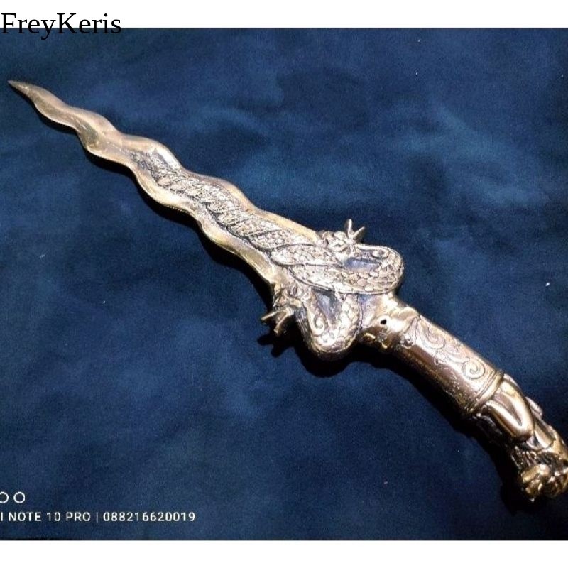 Keris Naga Manten Antik Full Kuningan FR15