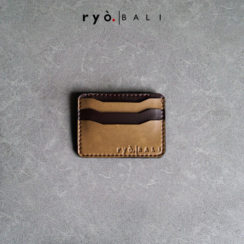 ryo.bali PIERRE - Dompet Kartu Kulit Card Wallet, Hadiah Untuk Pacar, Dompet Unisex Custom
