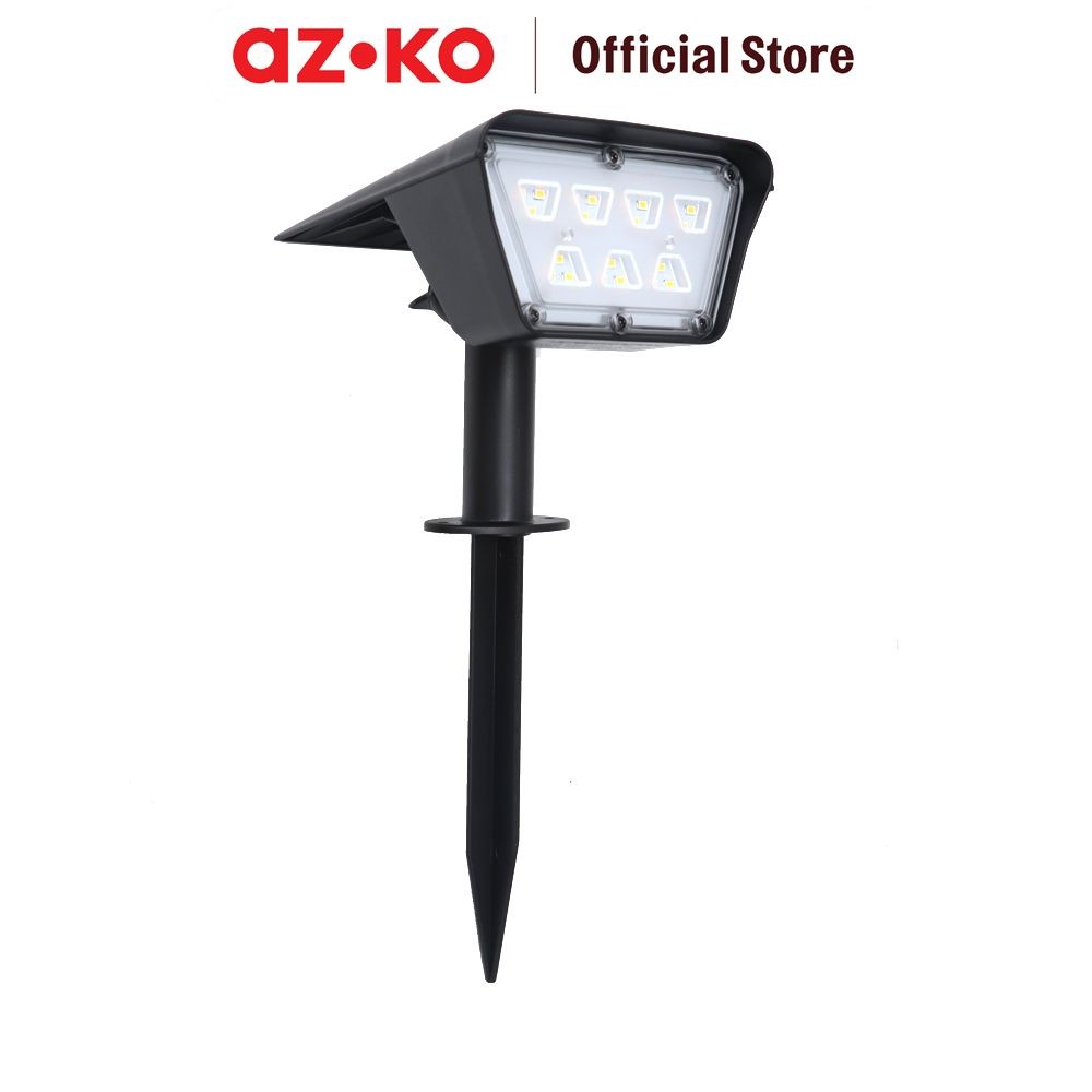 AZKO Krisbow Zura Lampu Sorot Taman Single Solar 1L 200 Lumens 3000K Lampu Taman Spotlight Lampu Sol