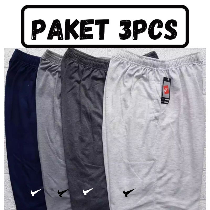 RIRUSHOP Paket 3 Celana Pendek kolor Pria Cowok Ukuran L XL XXL XXXL Celana Sport Pria Jumbo