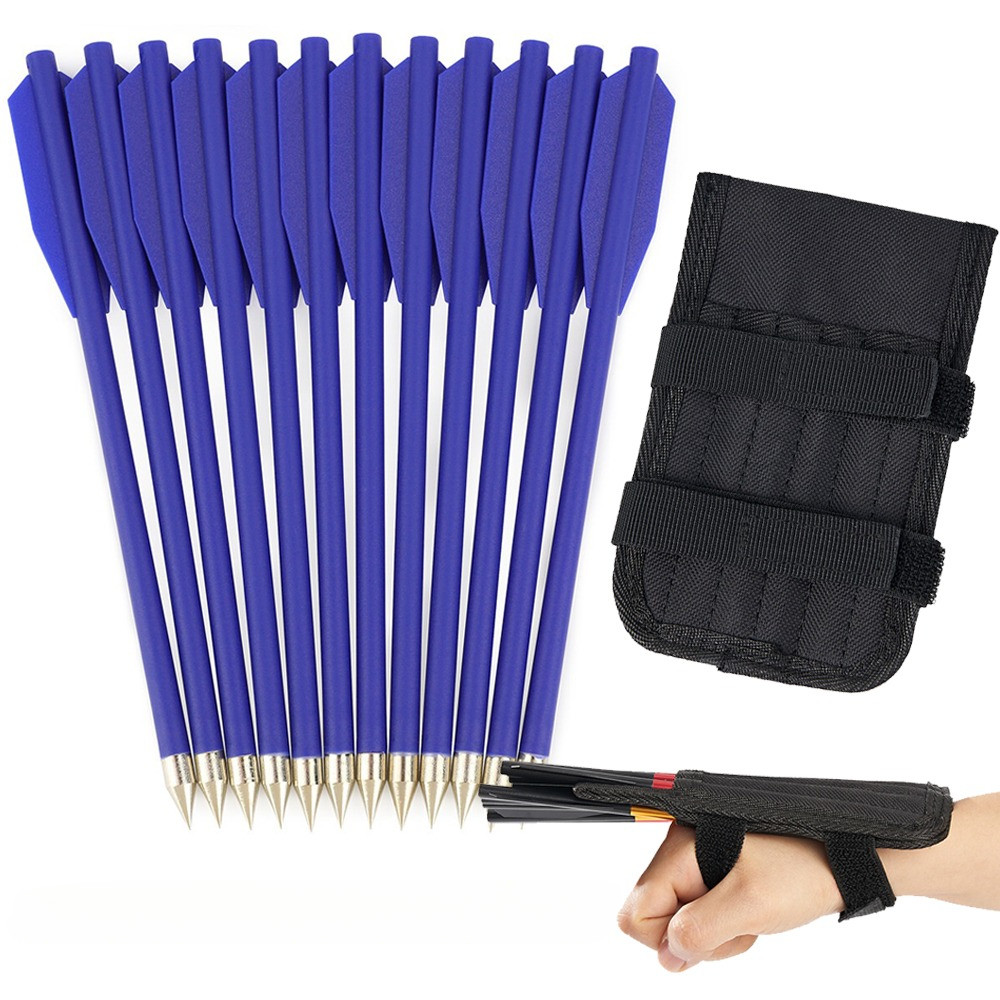 6.3" Mini Crossbow Arrows Crossbow Bolts and Arrow Quiver Set 50lbs-80lbs Hunting Shooting Practice 