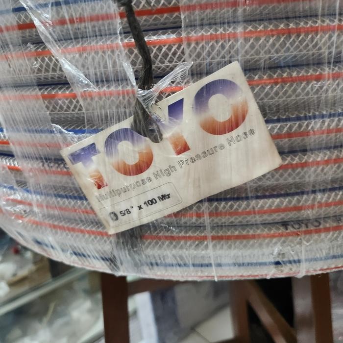Toyo Selang Benang 5/8" Inch 100 Meter High Pressure Hiprex Harga 1 Roll = 100 Mtr by Mitra Hobby