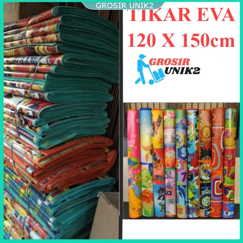 TIKAR EVA PLASTIK SPON EVA KARAKTER 120X120  TEBAL/KARPET SPONS KARAKTER