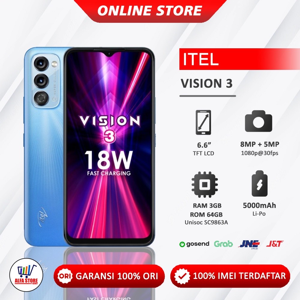 ITEL VISION 3 RAM 2/32GB GARANSI RESMI ITEL INFINIX