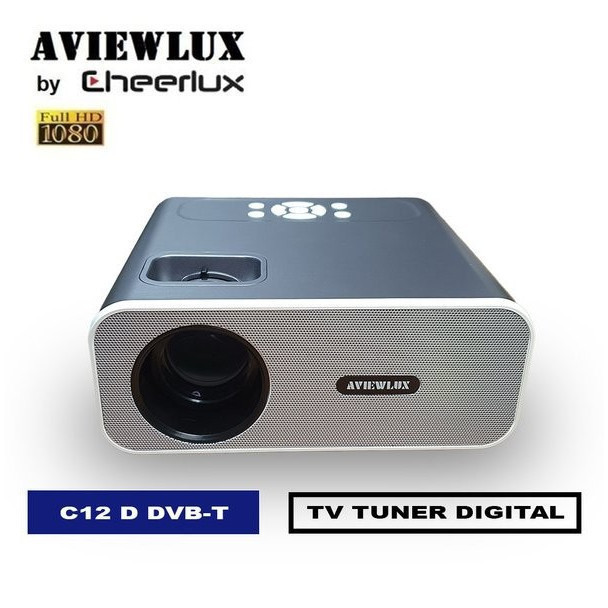 AVIEWLUX A12 WiFi Digital TV Tuner - Proyektor 3200 Lumens TV Digital