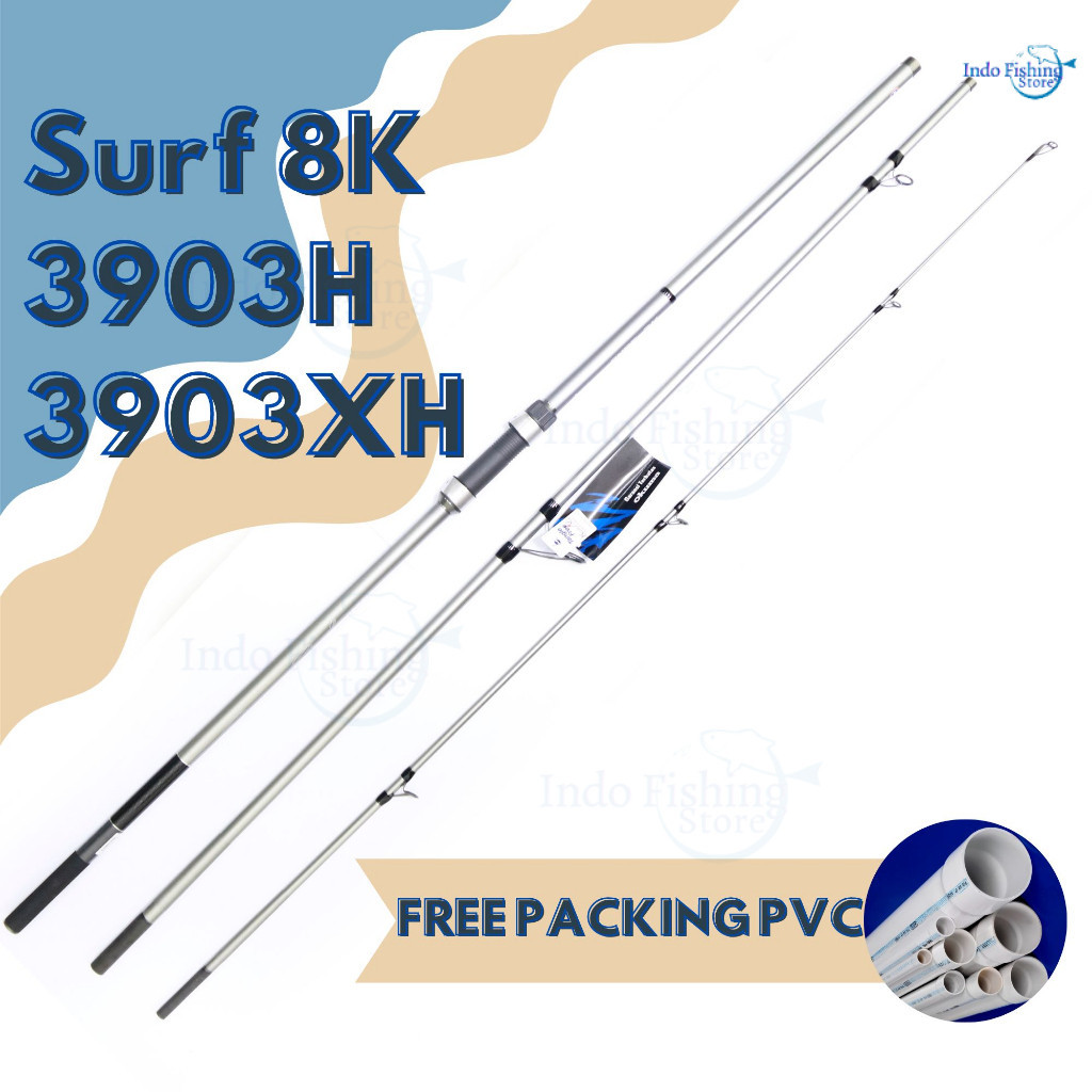 Joran Pasiran Surf Okuma Power Surf 8K 3903H dan 3903XH Free Packing Pipa / Pelangi