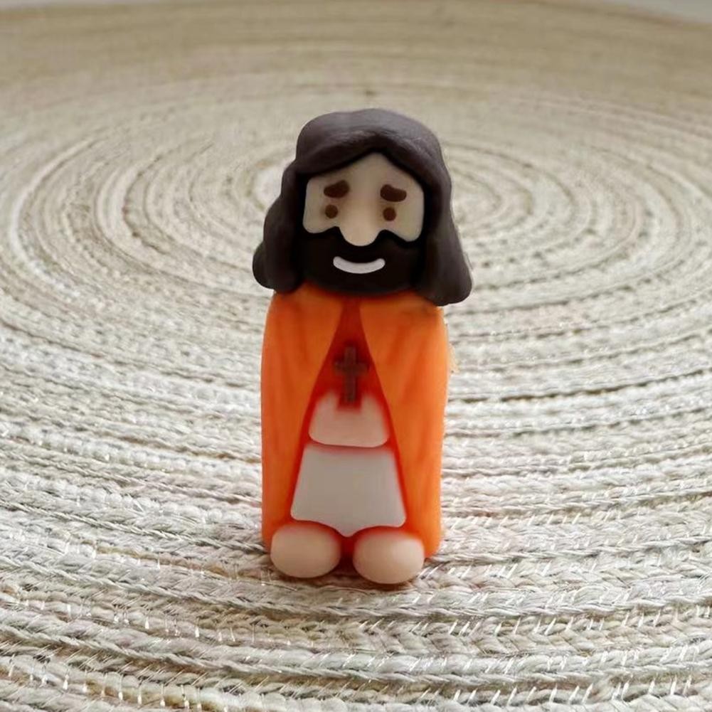 25 Pcs Mini Jesus Statue Easter Decoration Jesus Figurines Religious Christ Savior Jesus Sculptures 