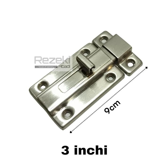 Grendel Pintu Stainless - Slot Pintu WC - Selot Pintu Kamar Mandi