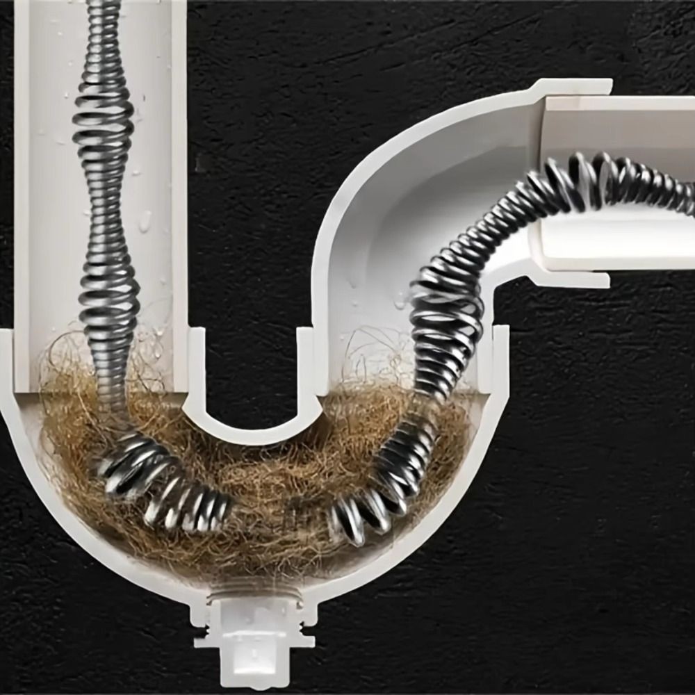 Handheld Sewer Pipe Plunger Dredge Extendable Professional Drain Unblocker Sturdy Snake Spring Pipe 