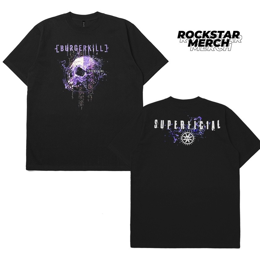 【COD】 T-shirt Band Burgerkill Superficial