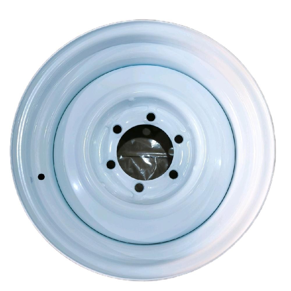 4 Buah Velg Besi FT1502 16x7.0 6H 139.7 ET0 110 WHITE Dop Chrome  Ring 16 R16 lebar 7 SMOOTHIE Class