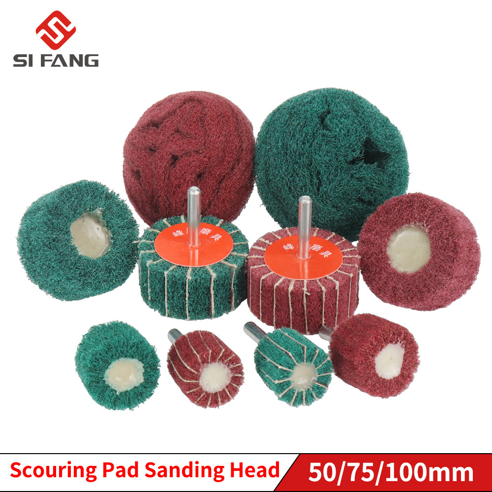1PC Scouring Pad Grinding Sanding Head Nylon Fiber Polishing Abrasive Buffing Wheel Hand Tool Access