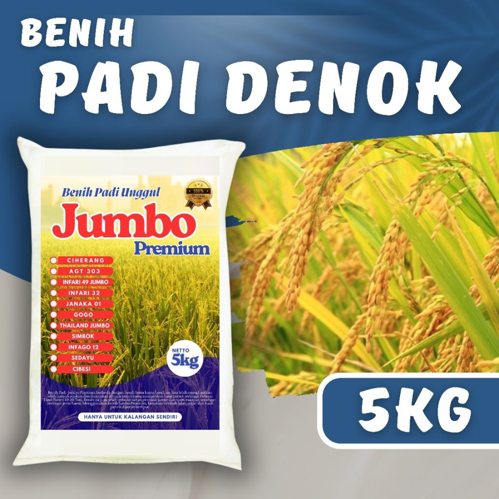 Padi Unggul Si Denok 66 Kemasan 5KG Super Premium Bibit Padi Denok 66