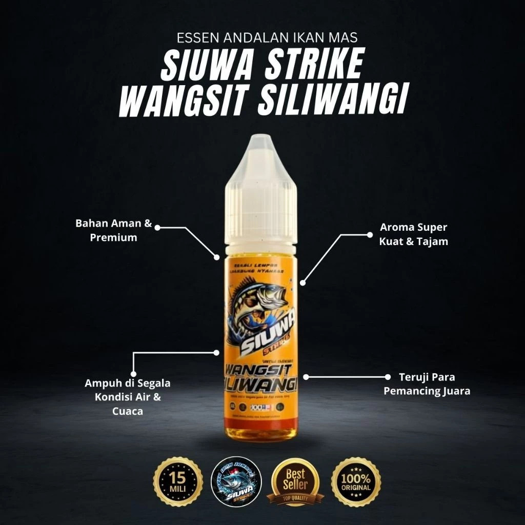 Essen Ikan Mas Paling Ampuh Gacor Juara Ukuran 15ML Essen Ikan Mas Paling Ampuh Gacor