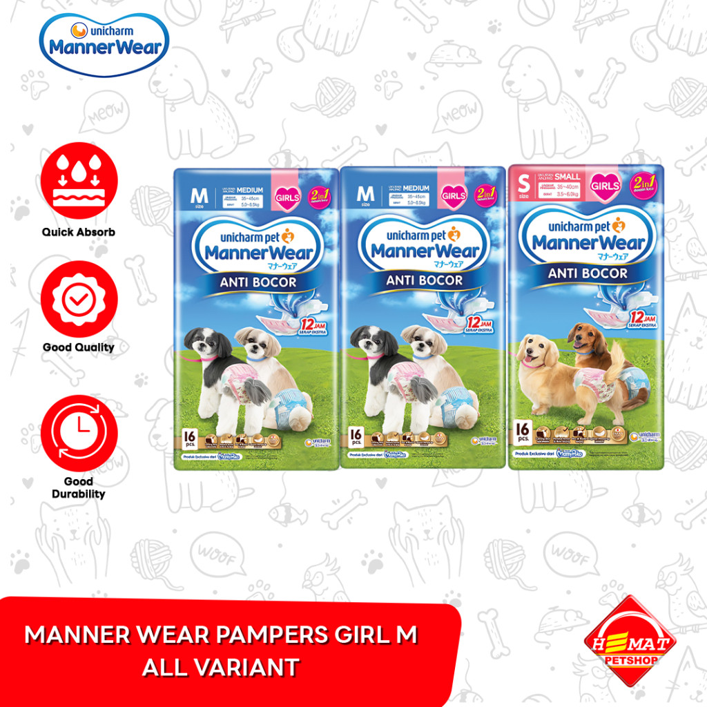 Popok Pampers Anjing Manner Wear Jantan Betina Dog Diapers ph