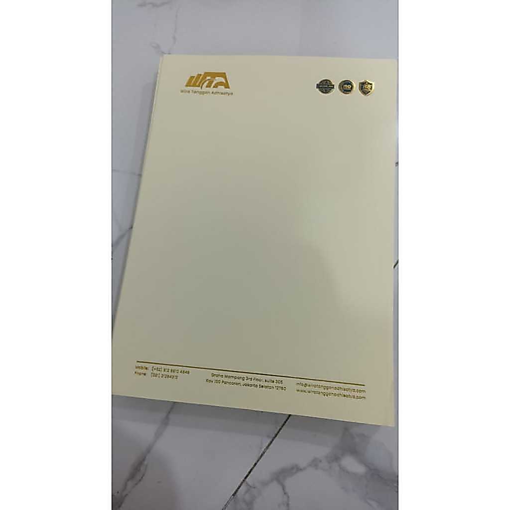 Prinzy - Kop Surat Elegan Bahan Concorde | Cetak Offset Full Color | Finishing Gold Foil & Embossed