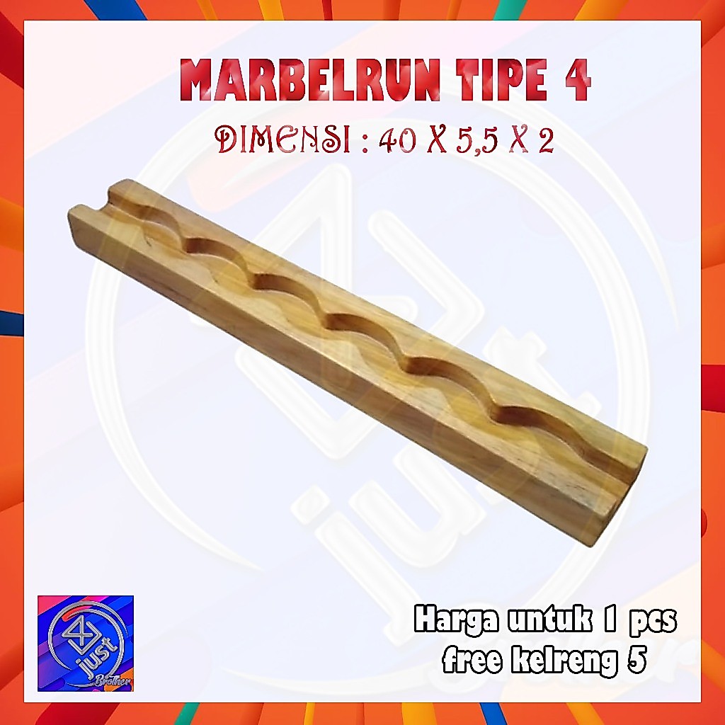 MARBEL RUN KAYU / KELERENG BALAP / 4U JUST 4U MR Tipe 4 - ASMR Marble Run Race Lintasan Balap Kelere