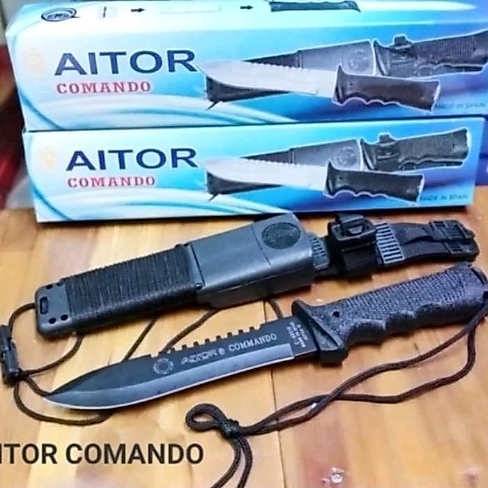 Pisau Tactical Piso Sangkur Aitor Comando Jungle Survival TNI