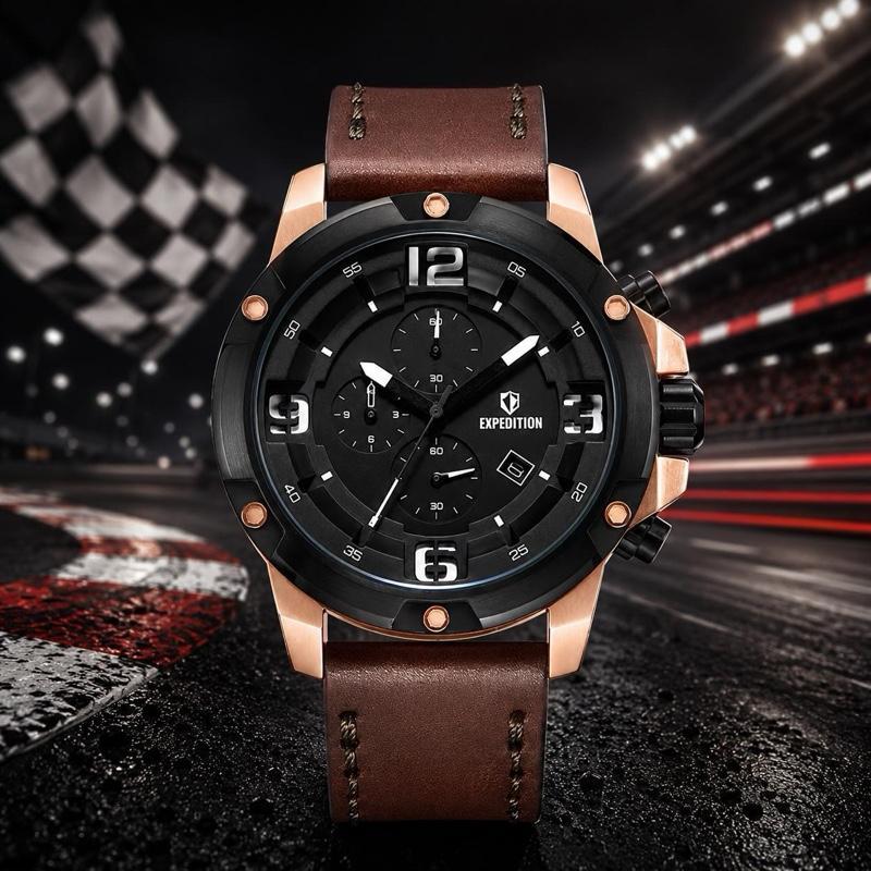 Jam Pria Expedition E6698 Kulit