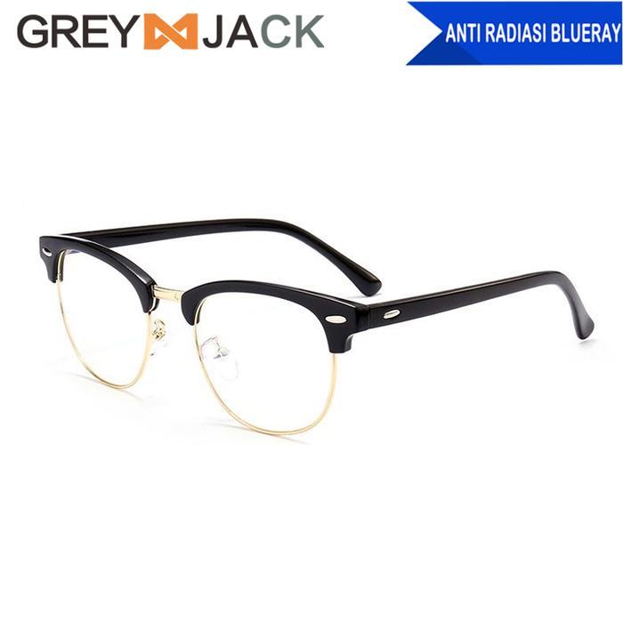 Kacamata frame/ kacamata minus / kacamata pelajar / Grey Jack 1108 - BLACK GOLD