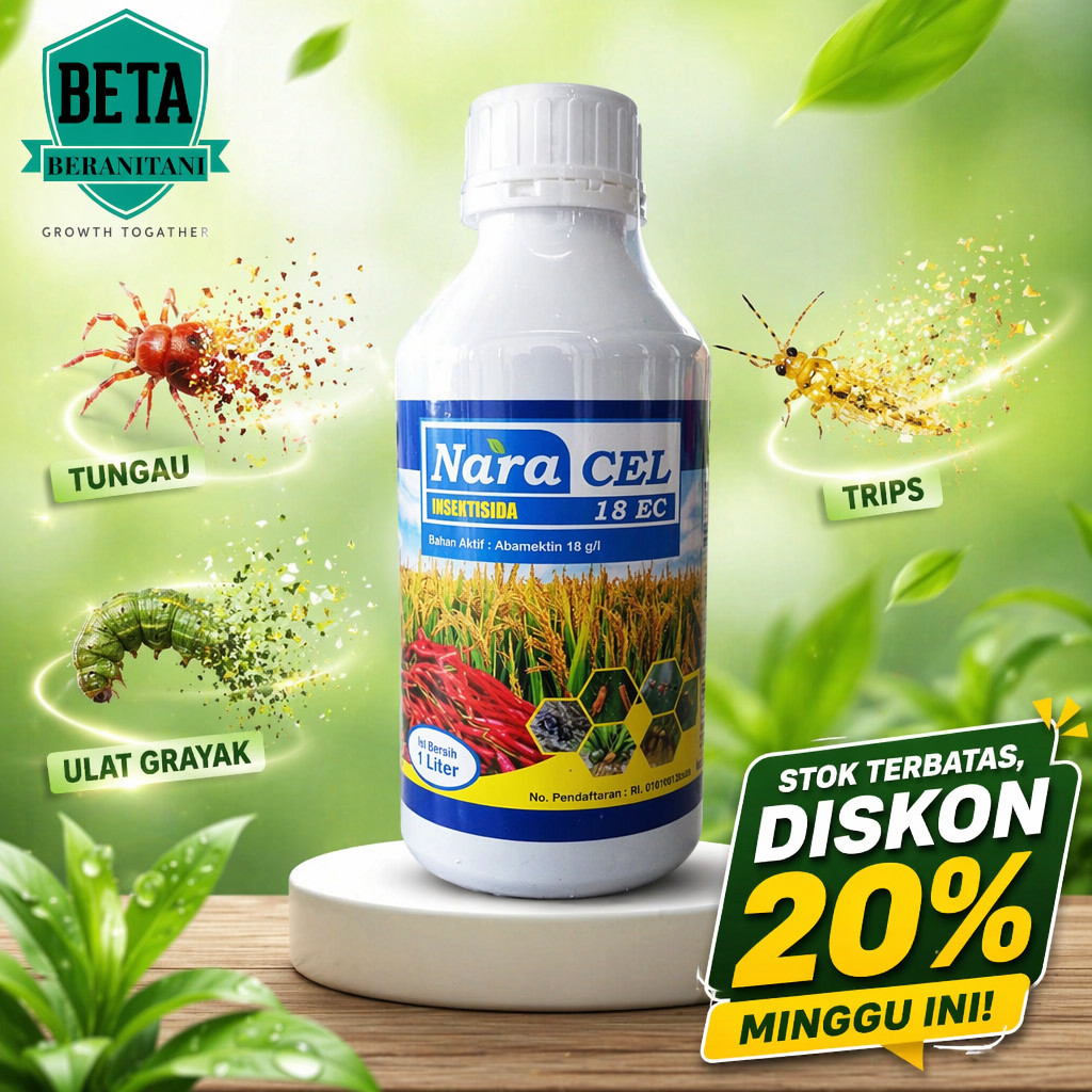 NARACEL 18 EC 1 LITER BAHAN AKTIF ABAMEKTIN ORIGINAL