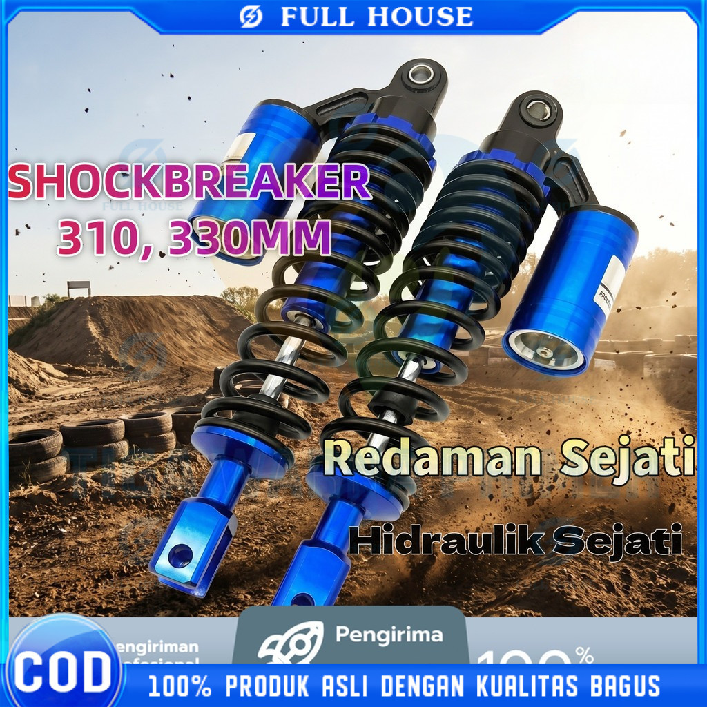 Full House Shockbreaker Motor Matic KTC Tipe EVO 270MM 290MM 310MM 330MM Tabung Atas Adjustable Untu