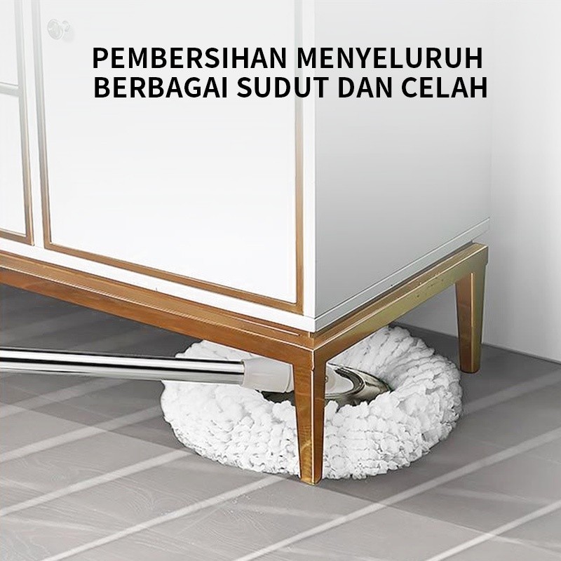 RN - Gagang Pel Mop Putar - Tongkat Pel Putar Kain Pel Lantai