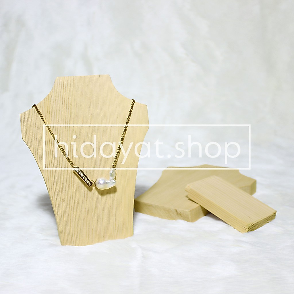 Display Perhiasan / Display Kalung / Manekin Kayu Perhiasan Kalung