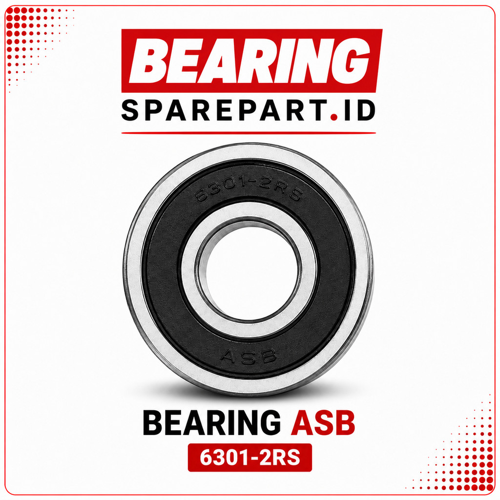 DISKON ASB 6301 2RS 1 DUS ISI 10 PCS bearing 6301 2rs-12mm asb/nkn -- BISA COD