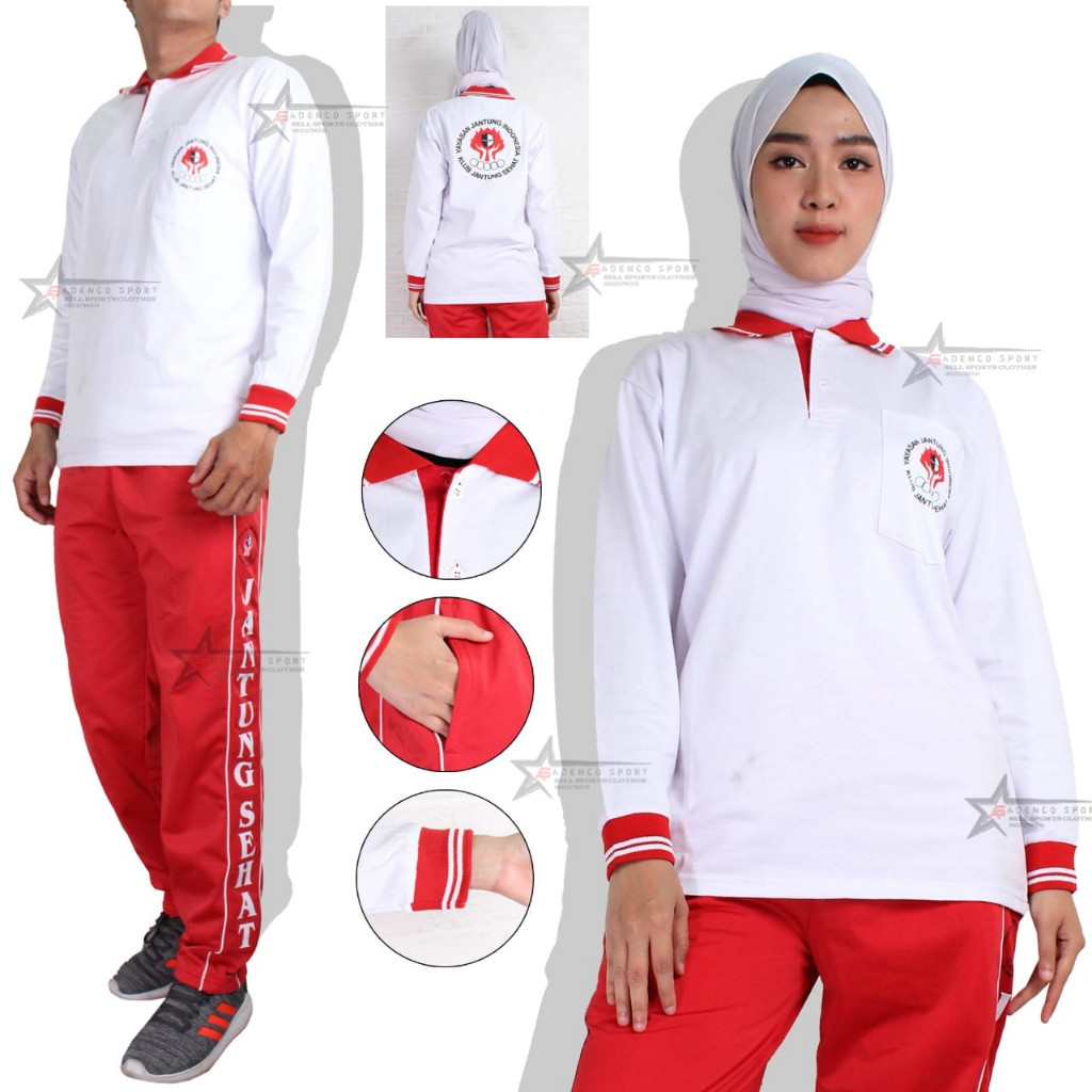 Terlaris Setelan baju senam Jantung sehat / seragam senam jantung sehat / setelan jantung sehat