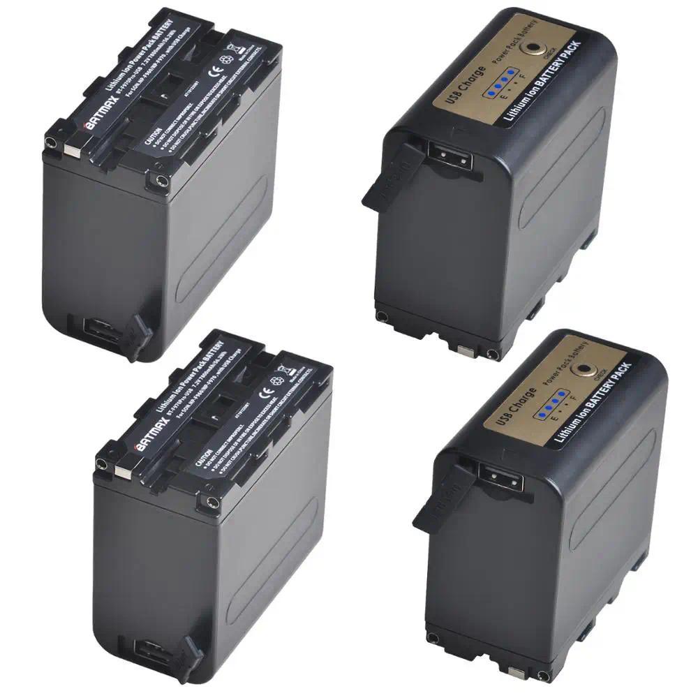 USB-Output 7800mAh NP F970 NP-F980 F960 F970  Battery with LED Power Incator for Sony F960 F550 F570