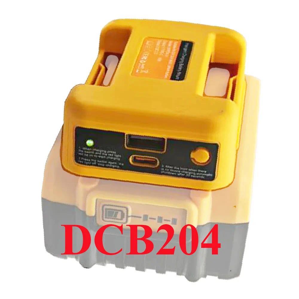 Adaptor Daya USB Tipe C Untuk DeWalt 18V Untuk Baterai Lithium XL 20V, Casing Pengisi Daya Laptop Po