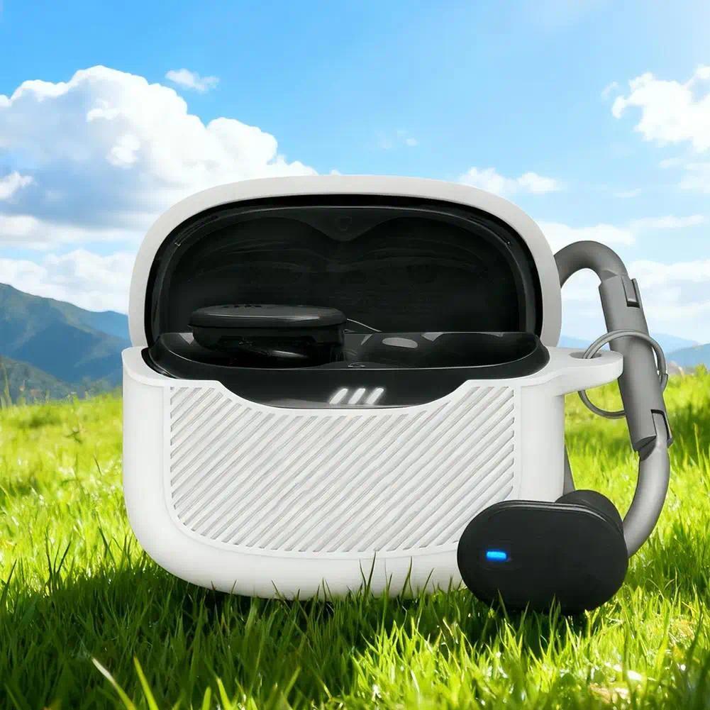 For JBL Tune Buds 2 Glass Beans Second Generation Bluetooth Earphones Silicone Protective Cover Soli
