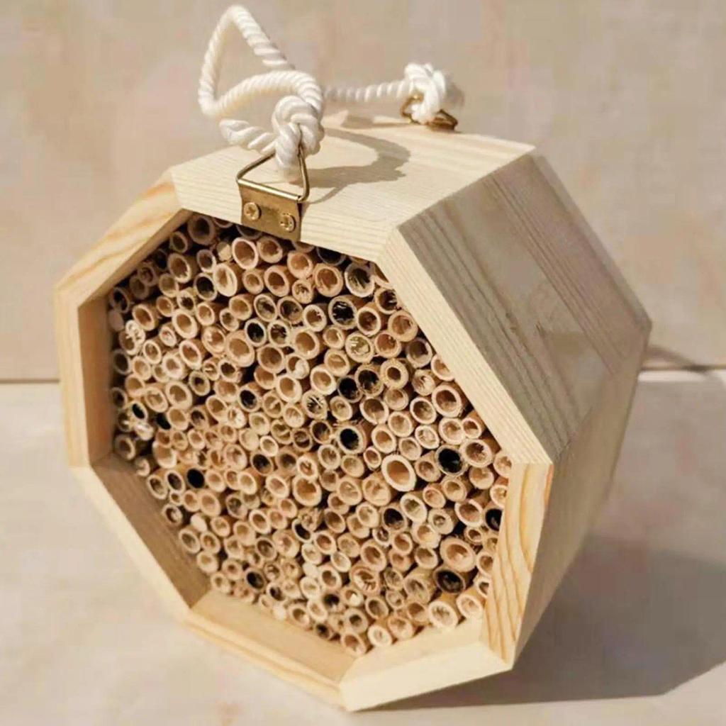 Wooden Insect Bee House Wood Bug Room Hotel Nesting Box For Outdoor Garden Decoration Reptiles Livin