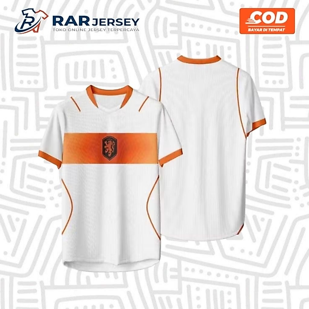 JERSEY AWAY TIMNAS BELANDA BAHAN DRYFIT PREMIUM FREE NAMA DAN NOMOR