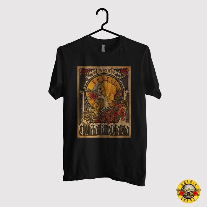 (COD) Kaos Guns N Roses - Lisbon - Hitam, S