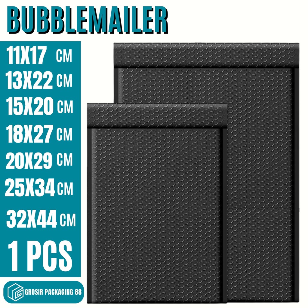 

Bubble Mailer Hitam 11x11 - 25x34 | Amplop Bubble Packing Online Shop