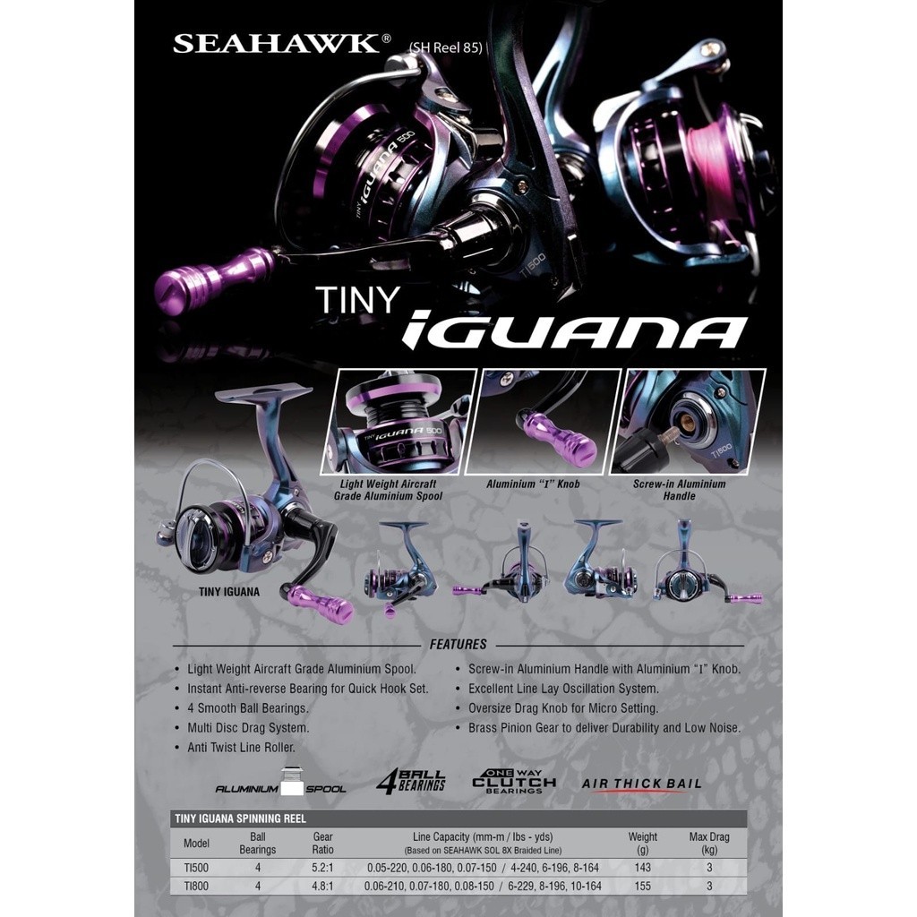 Reel SEAHAWK TINY IGUANA 800