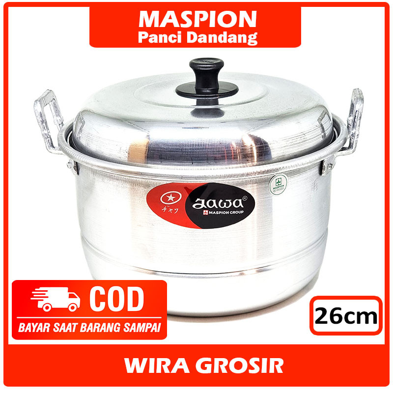 Maspion Panci Steamer 2kg Nasi + Tutup Aluminium 26cm | Kukusan Dandang Kukus