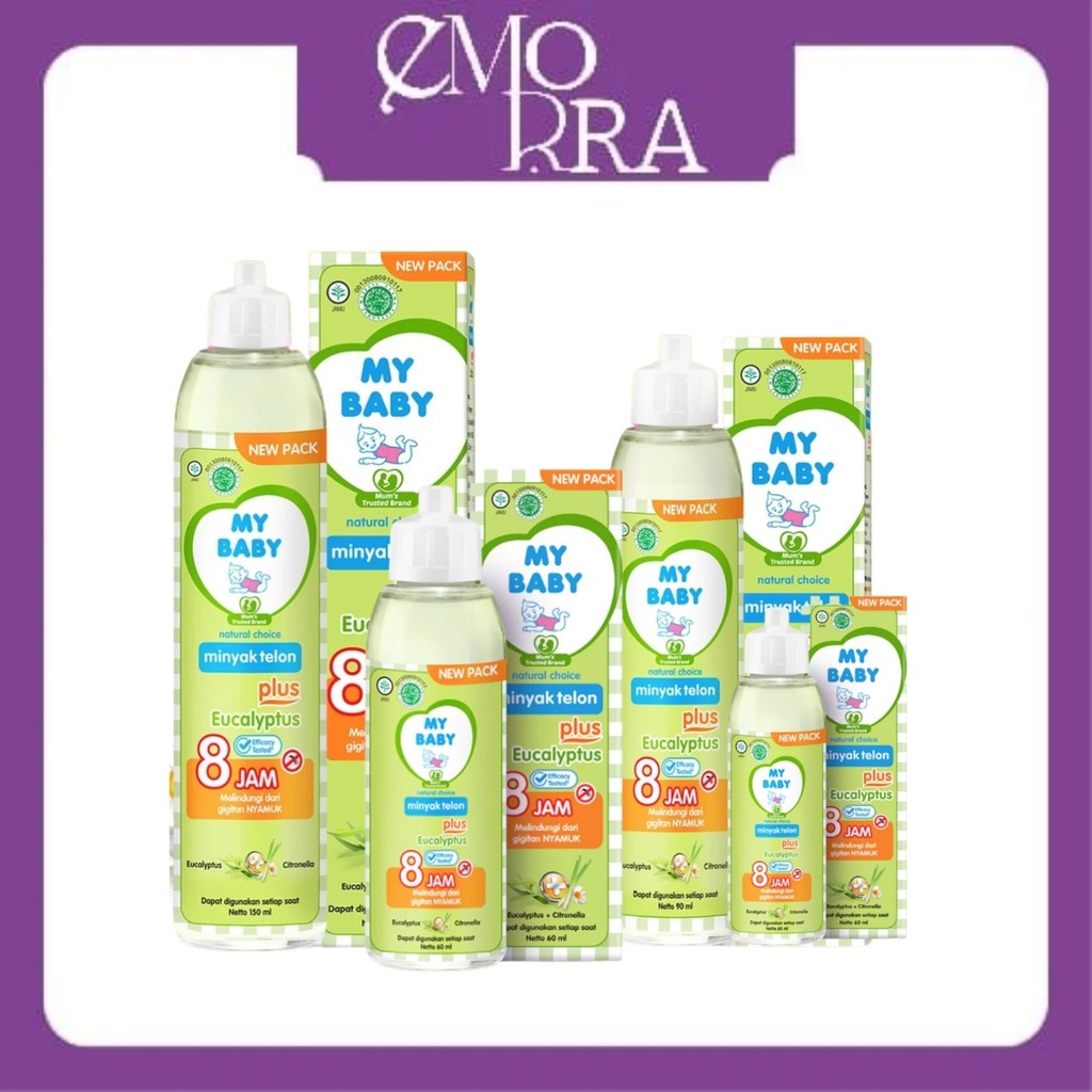 My Baby Minyak Telon Plus Anti Nyamuk 8 Jam 30ml/60ml/90ml/150ml