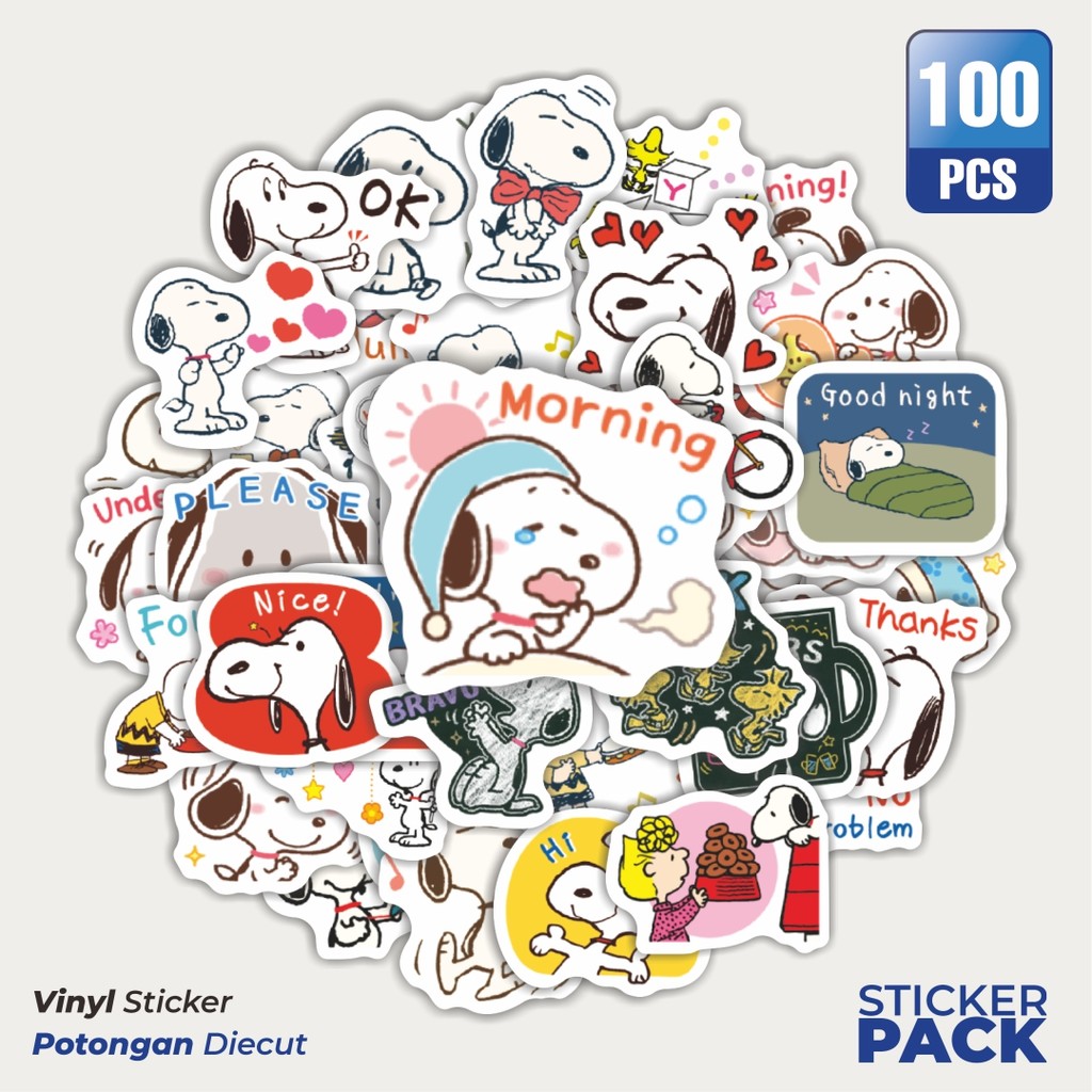 

Terbaru! 50 pcs Stiker Kartun Snoopy V34 Dekorasi Lucu Kreatif untuk Notebook, Skateboard, HP
