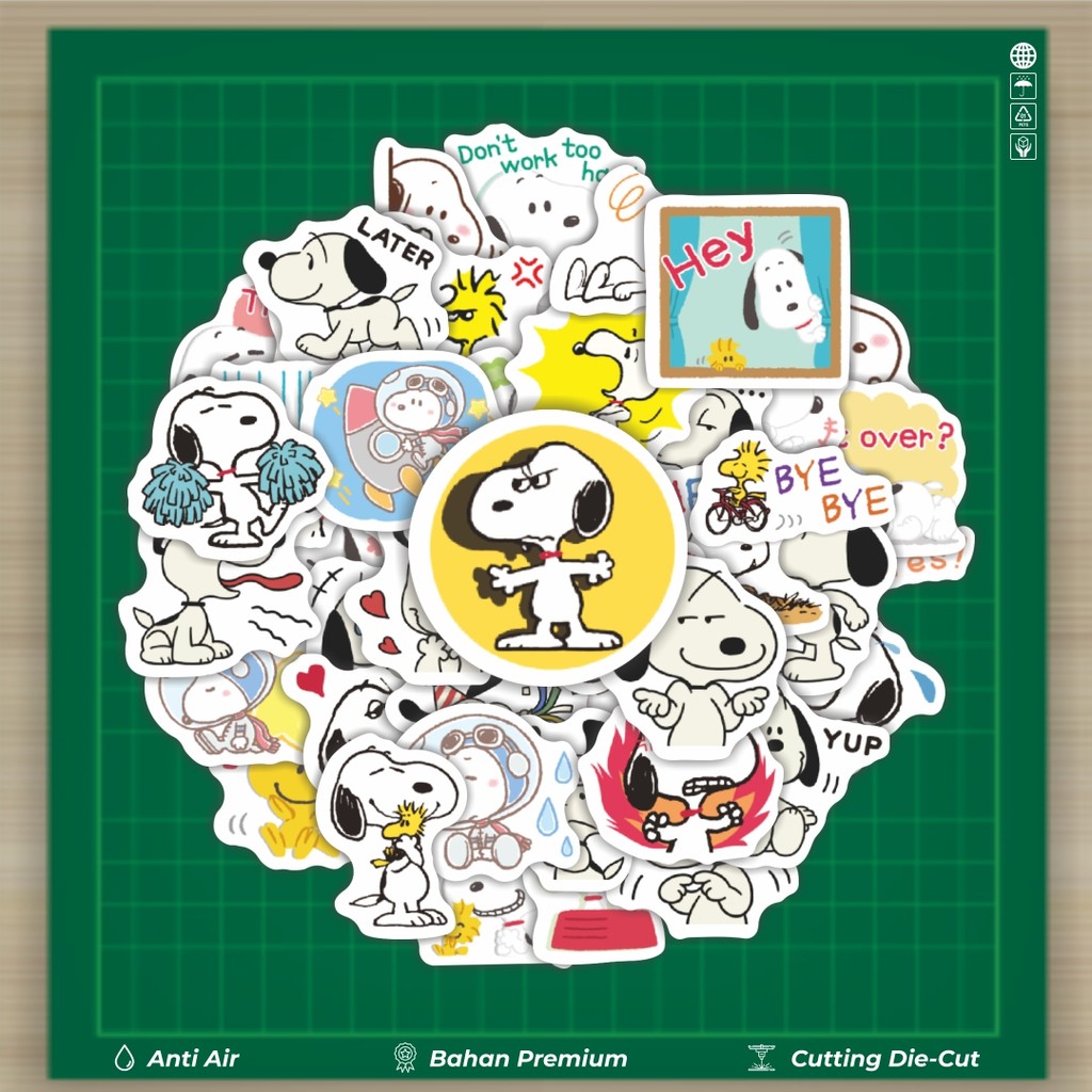 

HOT 50 PCS STIKER Stiker Kartun Snoopy V40 Stiker Fashion Cars Decal Dingin Kartu Album Custom Vinyl Anti Air- Sticker Aesthetic Buku Journal Koper Casing HP Tablet Laptop Helm Motor Botol Minum