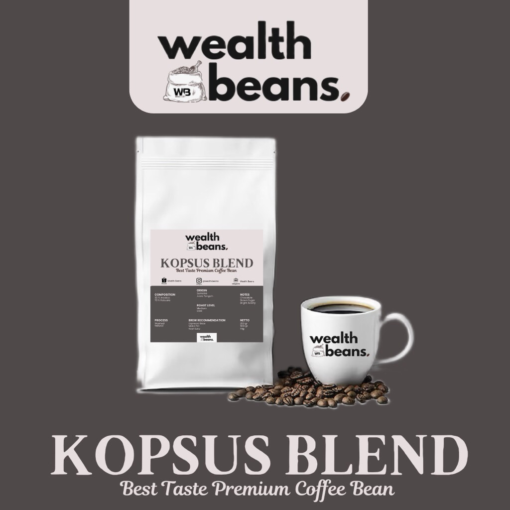 

TERLARIS KOPSUS BLEND | Kopi Susu Blend 1kg | Biji Kopi Houseblend Kopi Susu 1kg .
