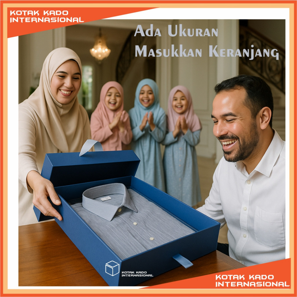 

Box Kado Ulang tahun cowok Hadiah Elegan kotak hampers Biru Navy Masukkan keranjang praktis ditangan ada ukuran