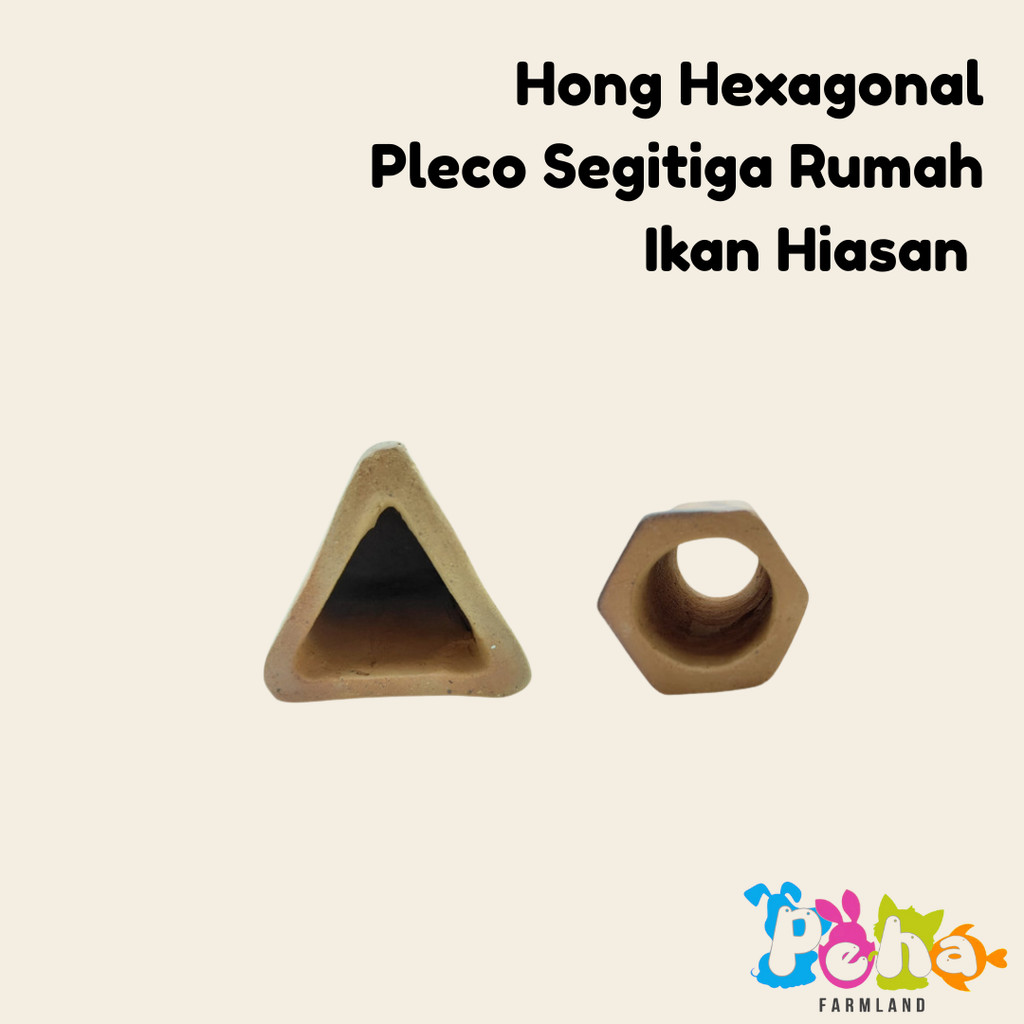 Hong Hexagonal Pleco Segitiga Rumah Ikan Hiasan Rumah Udang Rumah Lobster Rumah Kepiting Lobster Air