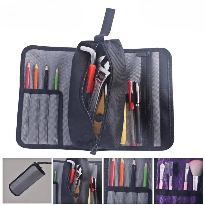 Tool Bag Screwdriver Wrench Organizer Rolling Up Portable Pouch Oxford Cloth for Electricians Mechan