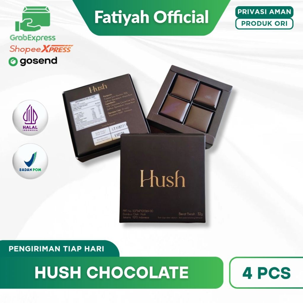 

9.9 COKLAT HUSH CHOCOLATE DARK MILK COKELAT ROMANTIS UNTUK PASANGAN ISI 4 PCS COKELAT HUSH