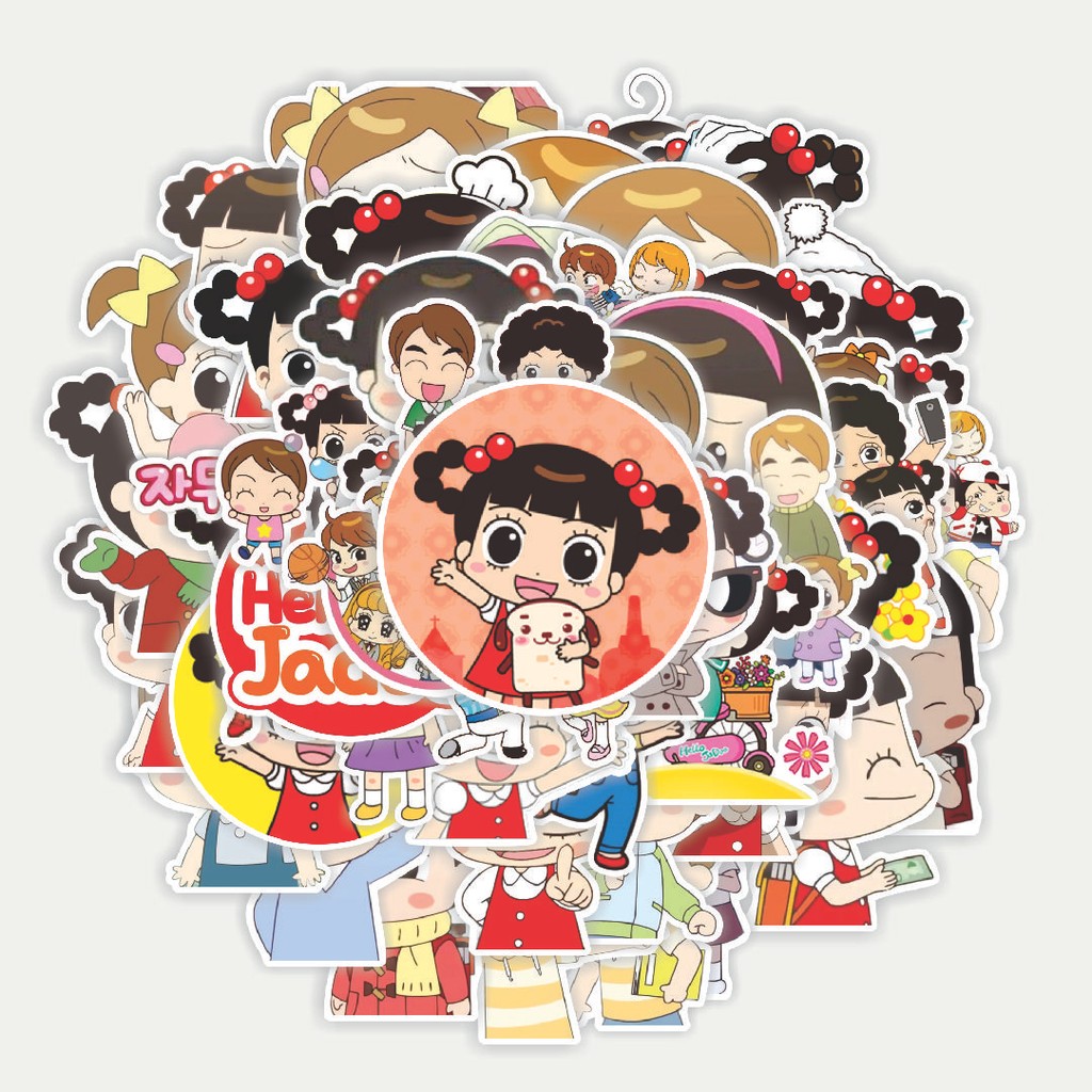 

Sticker Pack Stiker Kartun Hello Jadoo Dekorasi Lucu Kreatif untuk Notebook, Skateboard, HP